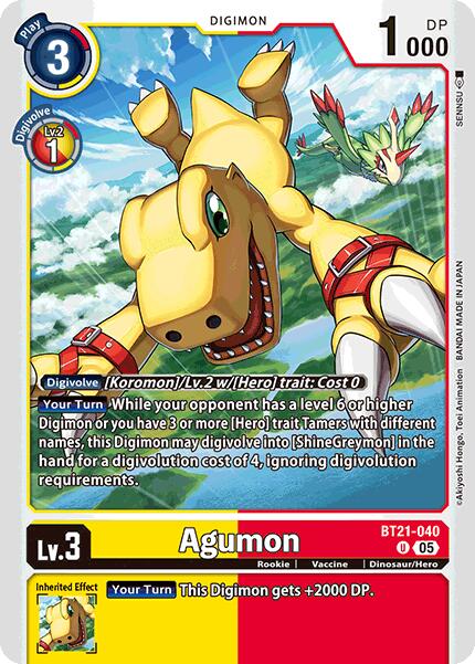 Agumon [BT21-040] [World Convergence] | Clutch Gaming