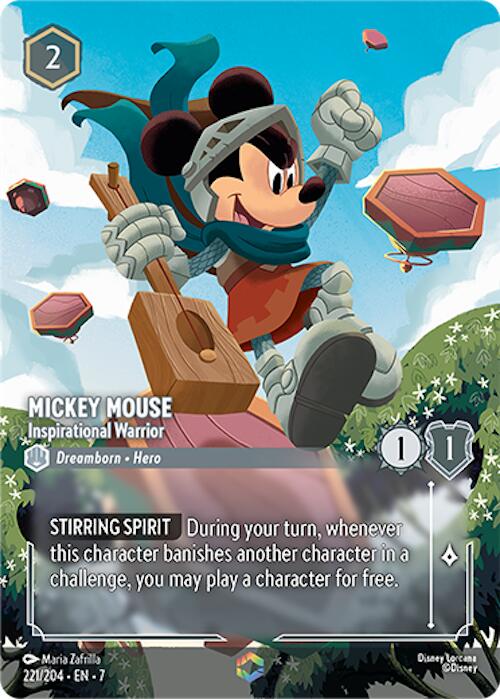 Mickey Mouse - Inspirational Warrior (Enchanted) (221/204) [Archazia's Island] | Clutch Gaming