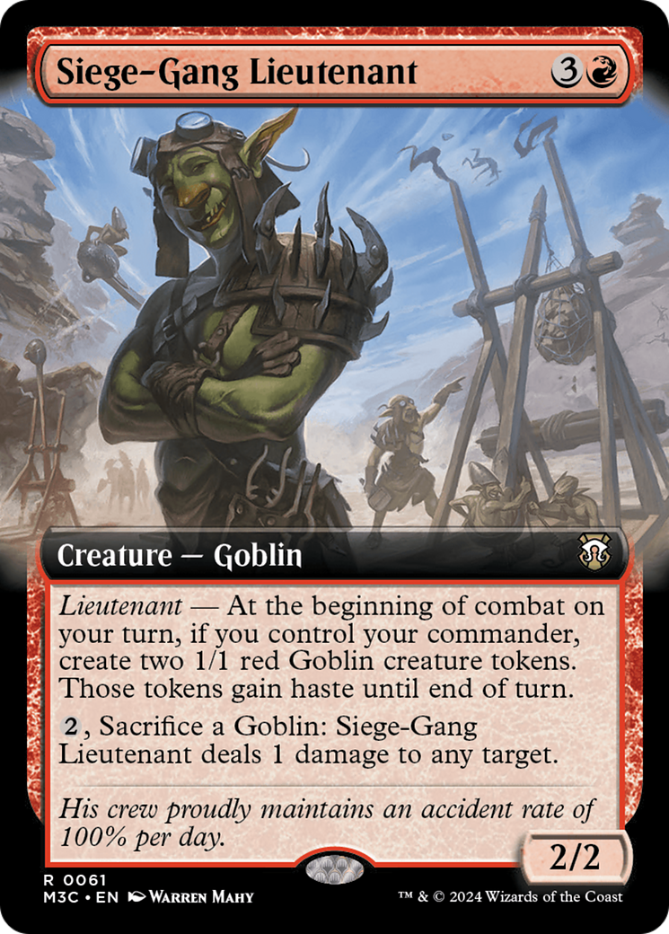 Siege-Gang Lieutenant (Extended Art) [Modern Horizons 3 Commander] | Clutch Gaming