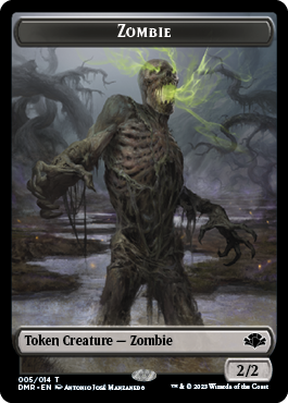 Zombie // Squirrel Double-Sided Token [Dominaria Remastered Tokens] | Clutch Gaming