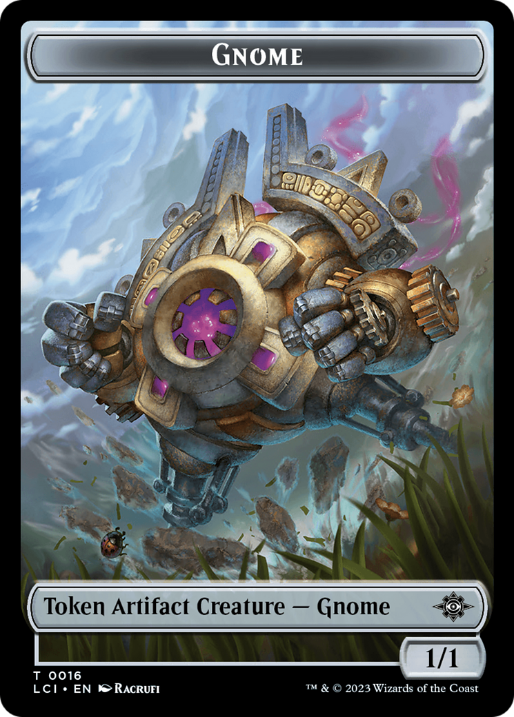 Gnome // Golem Double-Sided Token [The Lost Caverns of Ixalan Tokens] | Clutch Gaming