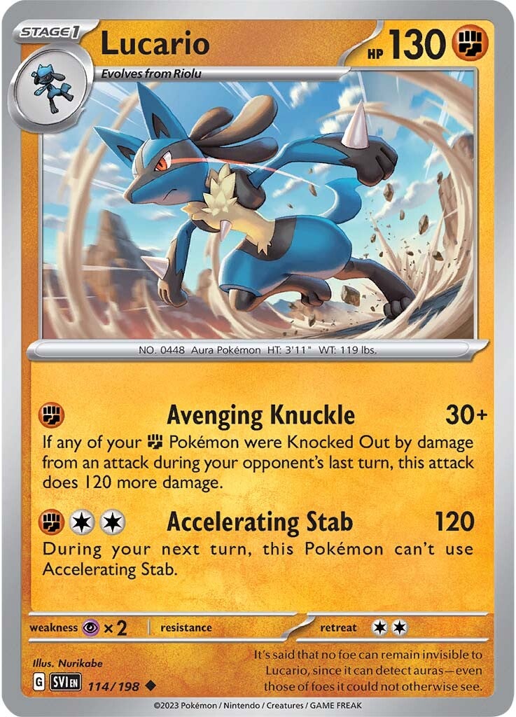 Lucario (114/198) [Scarlet & Violet: Base Set] | Clutch Gaming