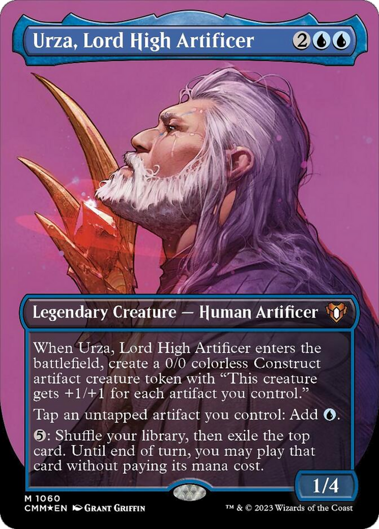 Urza, Lord High Artificer (Borderless Textured Foil Frame Break) [Commander Masters] | Clutch Gaming