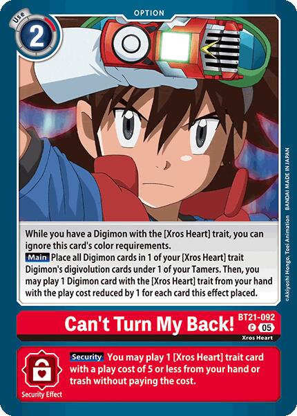 Can't Turn My Back! [BT21-092] [World Convergence] | Clutch Gaming