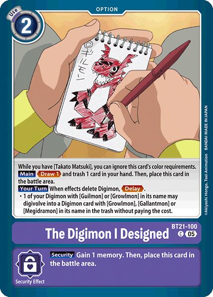 The Digimon I Designed [BT21-100] [World Convergence] | Clutch Gaming