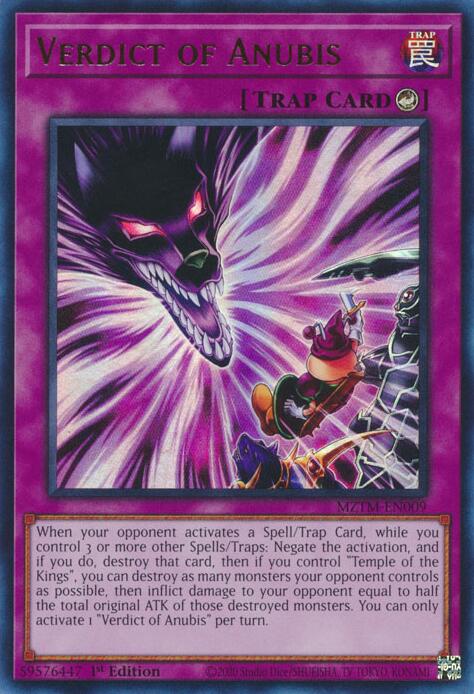Verdict of Anubis [MZTM-EN009] Ultra Rare | Clutch Gaming