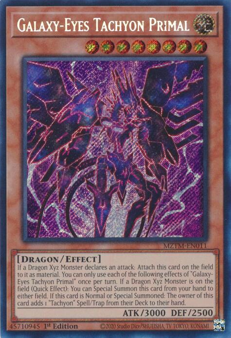 Galaxy-Eyes Tachyon Primal [MZTM-EN011] Secret Rare | Clutch Gaming