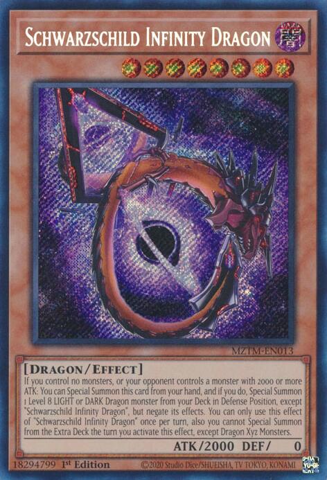Schwarzschild Infinity Dragon [MZTM-EN013] Secret Rare | Clutch Gaming