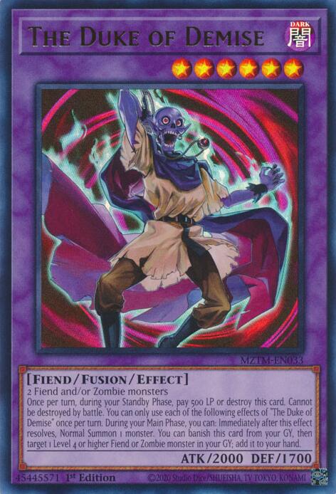 The Duke of Demise [MZTM-EN033] Ultra Rare | Clutch Gaming