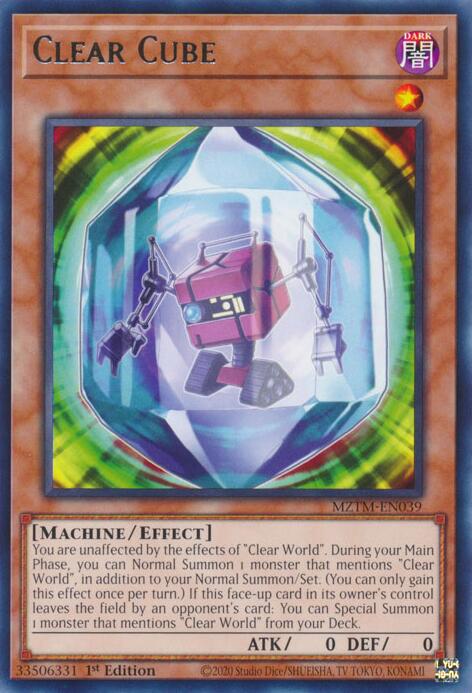 Clear Cube [MZTM-EN039] Rare | Clutch Gaming