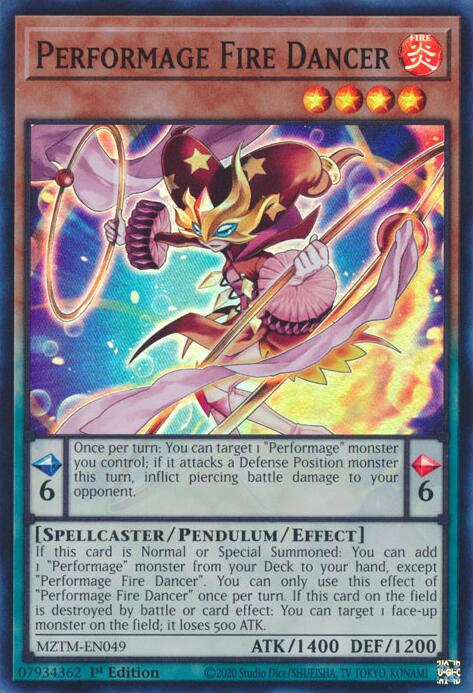 Performage Fire Dancer [MZTM-EN049] Super Rare | Clutch Gaming