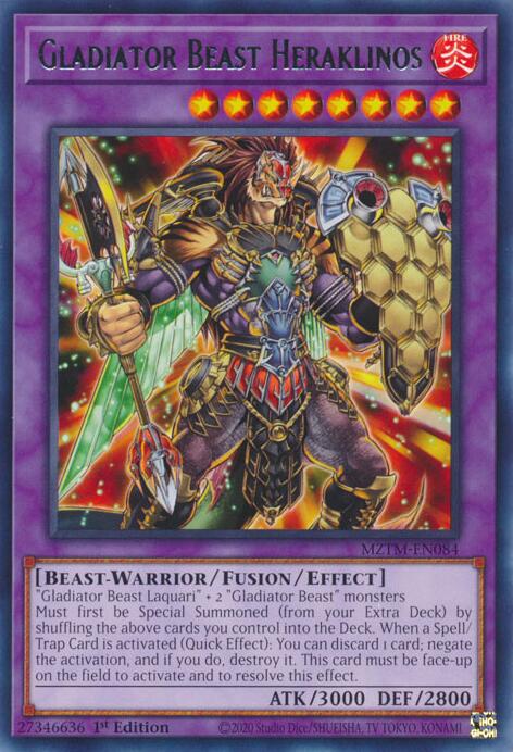 Gladiator Beast Heraklinos [MZTM-EN084] Rare | Clutch Gaming