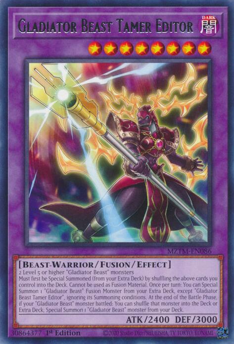 Gladiator Beast Tamer Editor [MZTM-EN086] Rare | Clutch Gaming