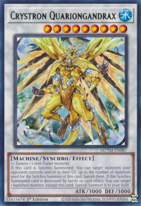 Crystron Quariongandrax [MZTM-EN087] Rare | Clutch Gaming