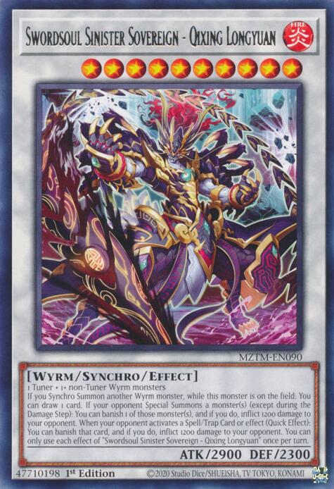 Swordsoul Sinister Sovereign - Qixing Longyuan [MZTM-EN090] Rare | Clutch Gaming