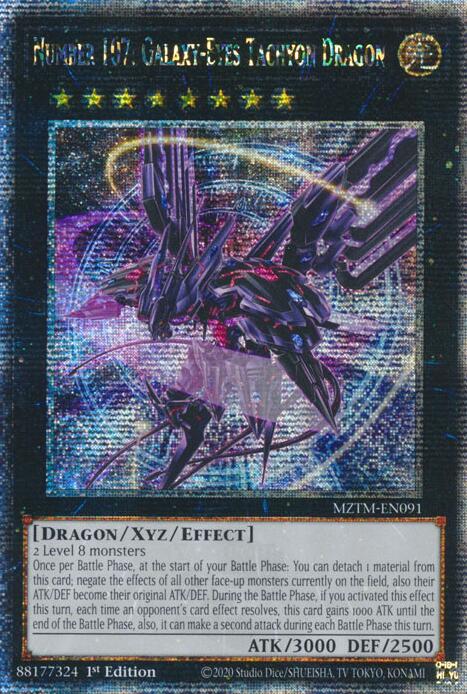 Number 107: Galaxy-Eyes Tachyon Dragon (Quarter Century Secret Rare) [MZTM-EN091] Quarter Century Secret Rare | Clutch Gaming