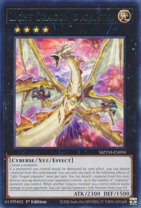Light Dragon @Ignister [MZTM-EN094] Rare | Clutch Gaming