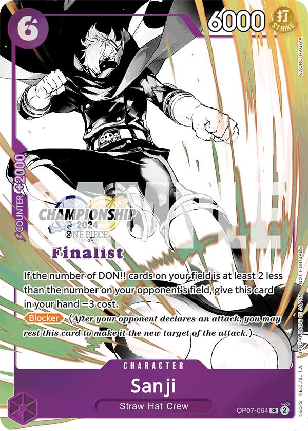 Sanji (Championship 2024 Card Set Vol. 2) [Finalist] [One Piece Promotion Cards] | Clutch Gaming