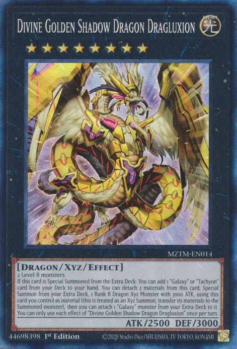 Divine Golden Shadow Dragon Dragluxion (Collector's Rare) [MZTM-EN014] Collector's Rare | Clutch Gaming