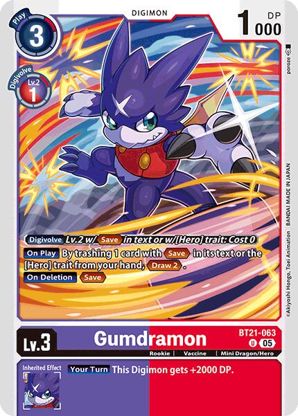 Gumdramon [BT21-063] [World Convergence] | Clutch Gaming