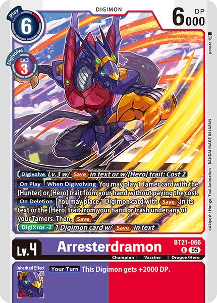Arresterdramon [BT21-066] [World Convergence] | Clutch Gaming