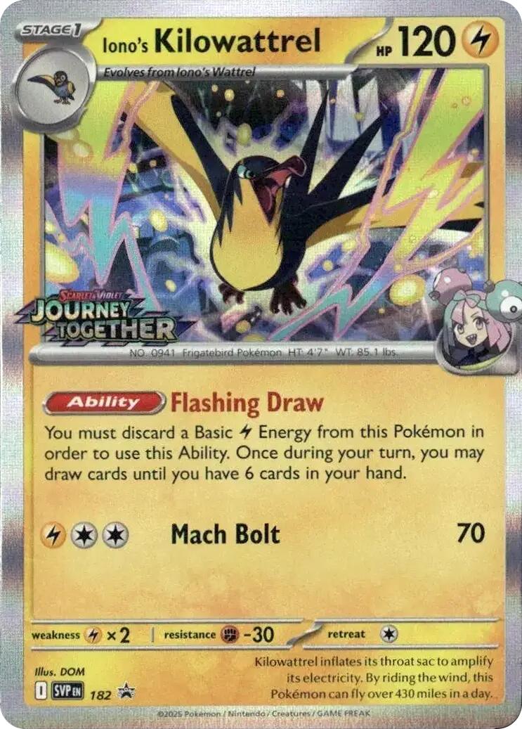 Iono's Kilowattrel (Prerelease) [Scarlet & Violet: Black Star Promos] | Clutch Gaming