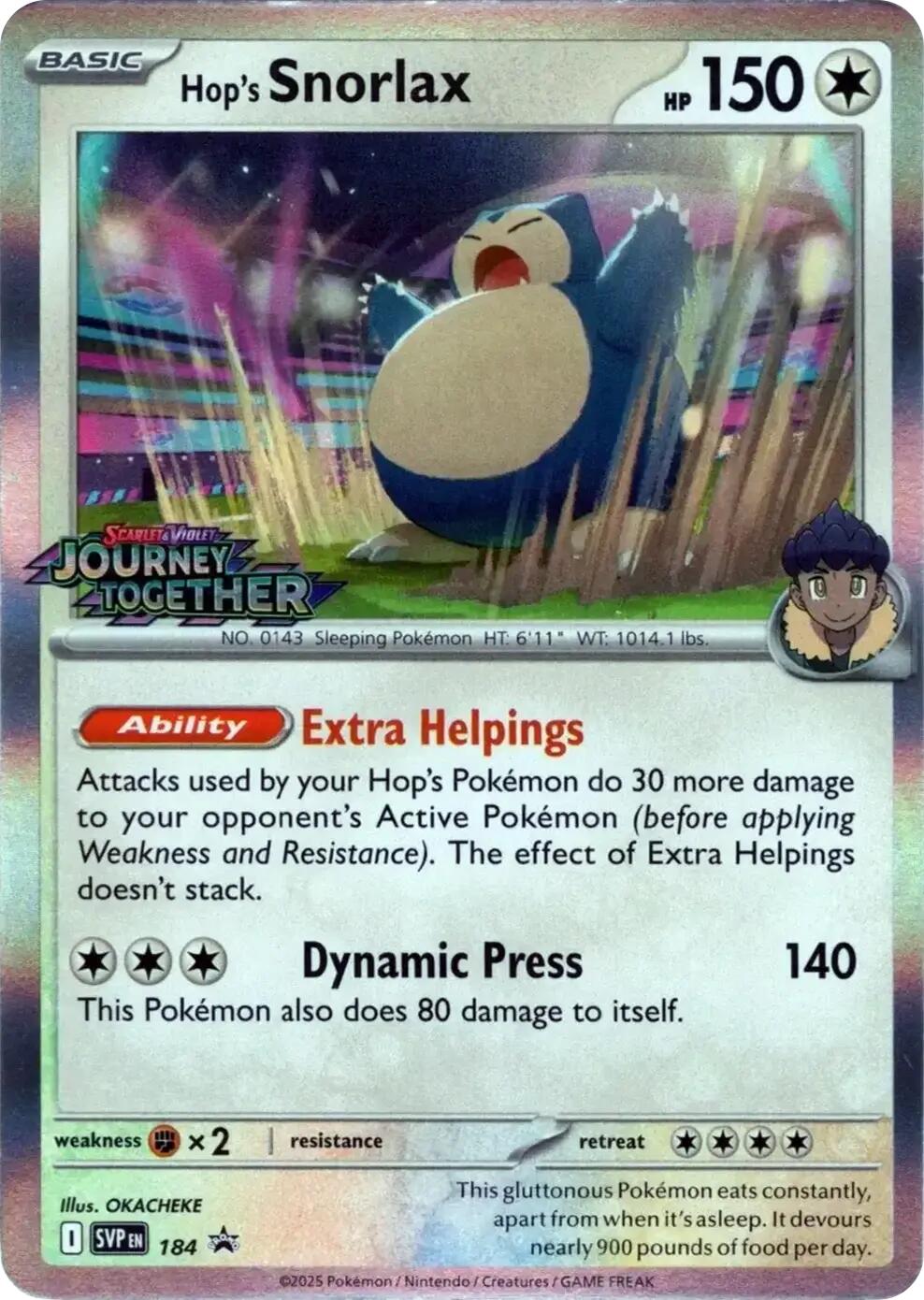 Hop's Snorlax (184) [Scarlet & Violet: Black Star Promos] | Clutch Gaming