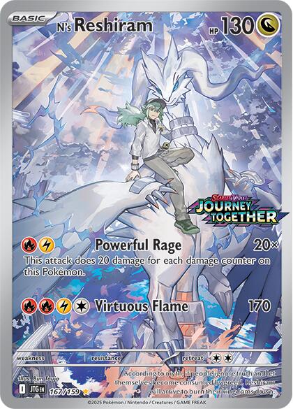 N's Reshiram (167/159) (Journey Together Stamp) [Scarlet & Violet: Journey Together] | Clutch Gaming