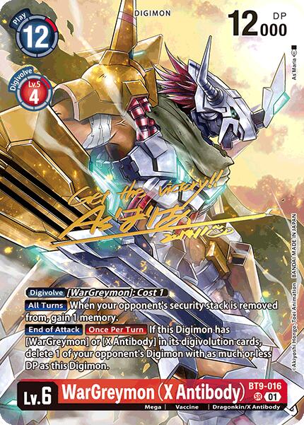 WarGreymon (X Antibody) [BT9-016] (Signed) [World Convergence] | Clutch Gaming