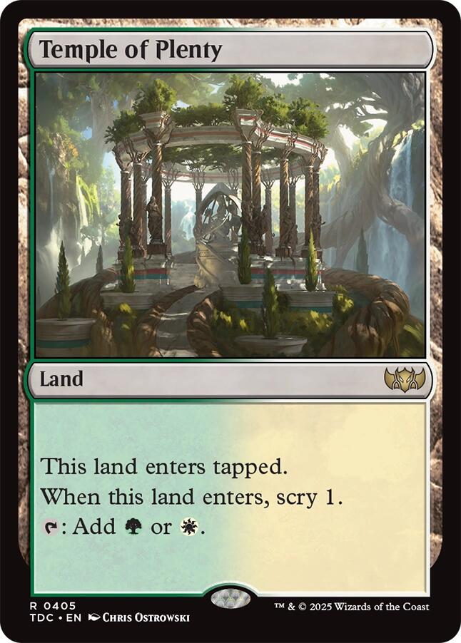 Temple of Plenty [Tarkir: Dragonstorm Commander] | Clutch Gaming