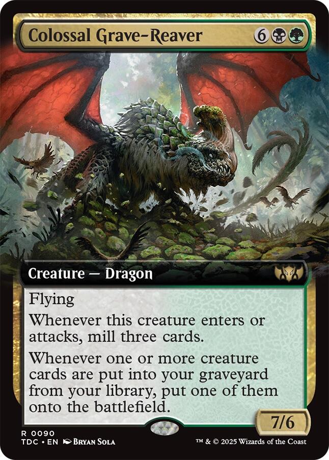 Colossal Grave-Reaver (Extended Art) [Tarkir: Dragonstorm Commander] | Clutch Gaming