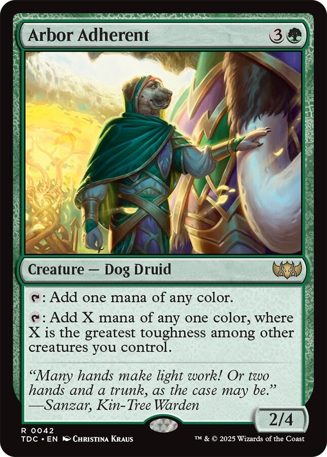 Arbor Adherent [Tarkir: Dragonstorm Commander] | Clutch Gaming