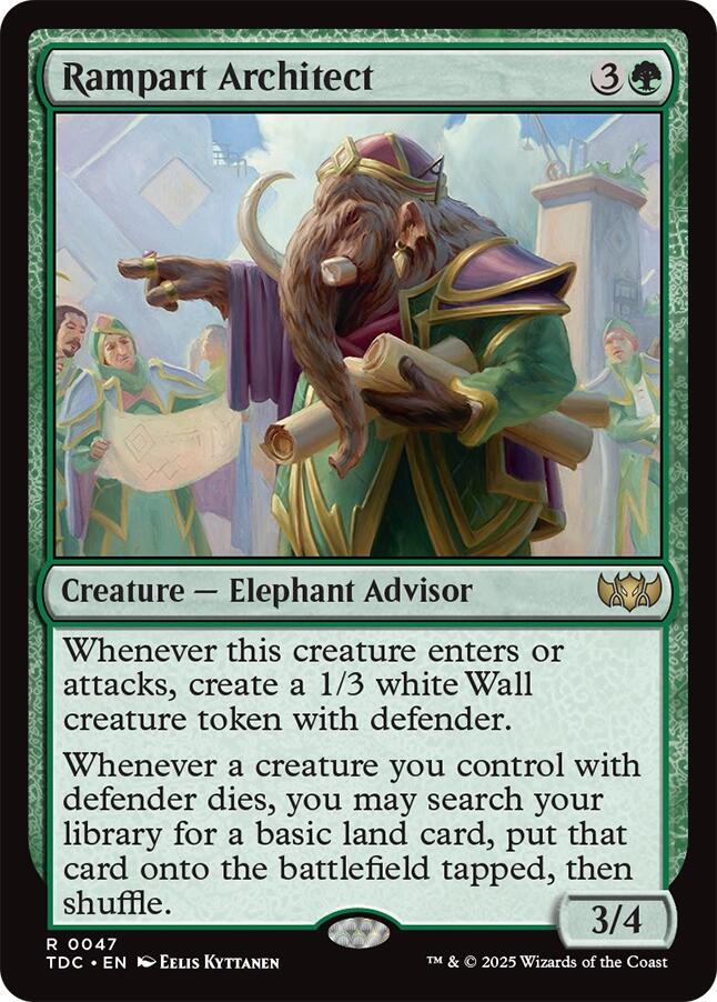 Rampart Architect [Tarkir: Dragonstorm Commander] | Clutch Gaming