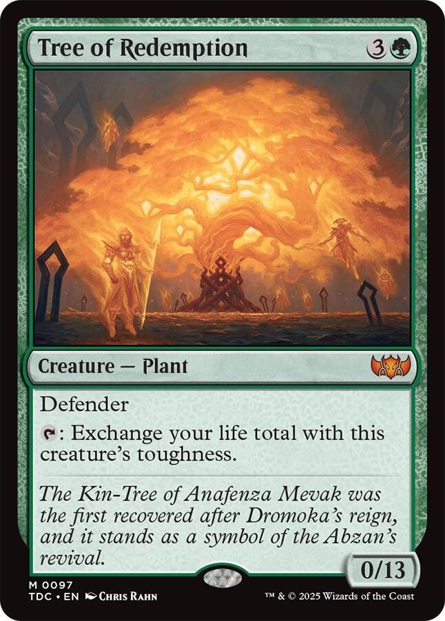 Tree of Redemption [Tarkir: Dragonstorm Commander] | Clutch Gaming