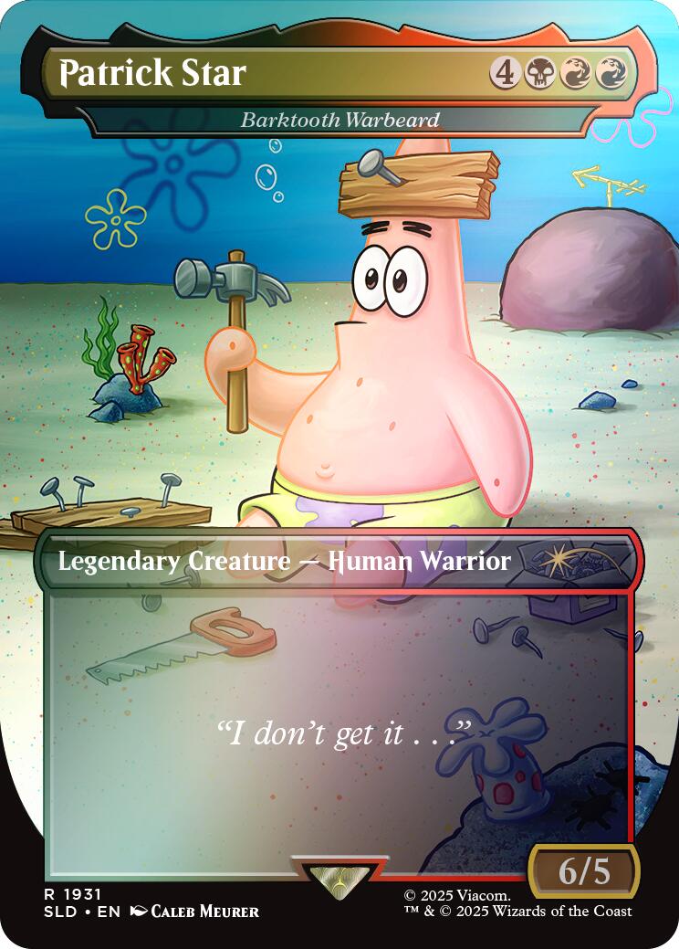 Patrick Star - Barktooth Warbeard (Rainbow Foil) [Secret Lair Drop Series] | Clutch Gaming