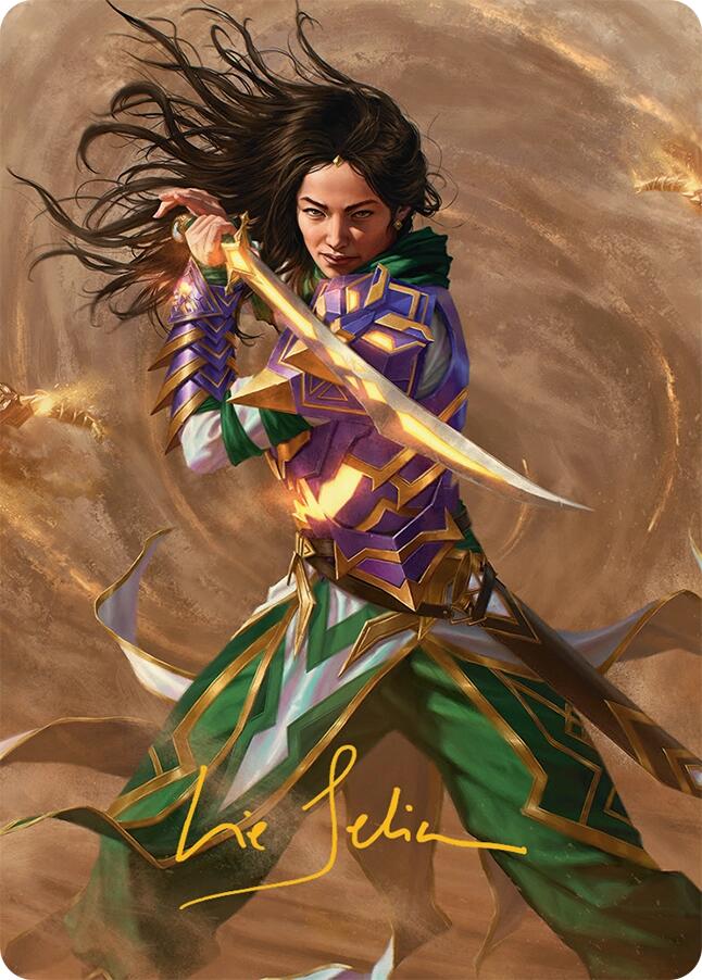 Descendant of Storms Art Card (2/54) (Gold-Stamped Signature) [Tarkir: Dragonstorm Art Series] | Clutch Gaming