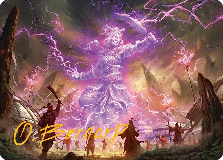 Smile at Death Art Card (4/54) (Gold-Stamped Signature) [Tarkir: Dragonstorm Art Series] | Clutch Gaming