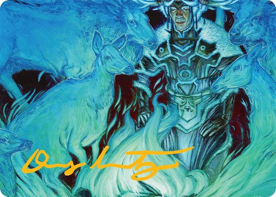 Unending Whisper Art Card (9/54) (Gold-Stamped Signature) [Tarkir: Dragonstorm Art Series] | Clutch Gaming