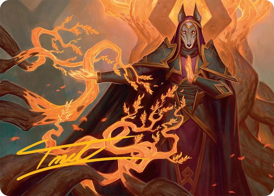 Abzan Devotee Art Card (10/54) (Gold-Stamped Signature) [Tarkir: Dragonstorm Art Series] | Clutch Gaming
