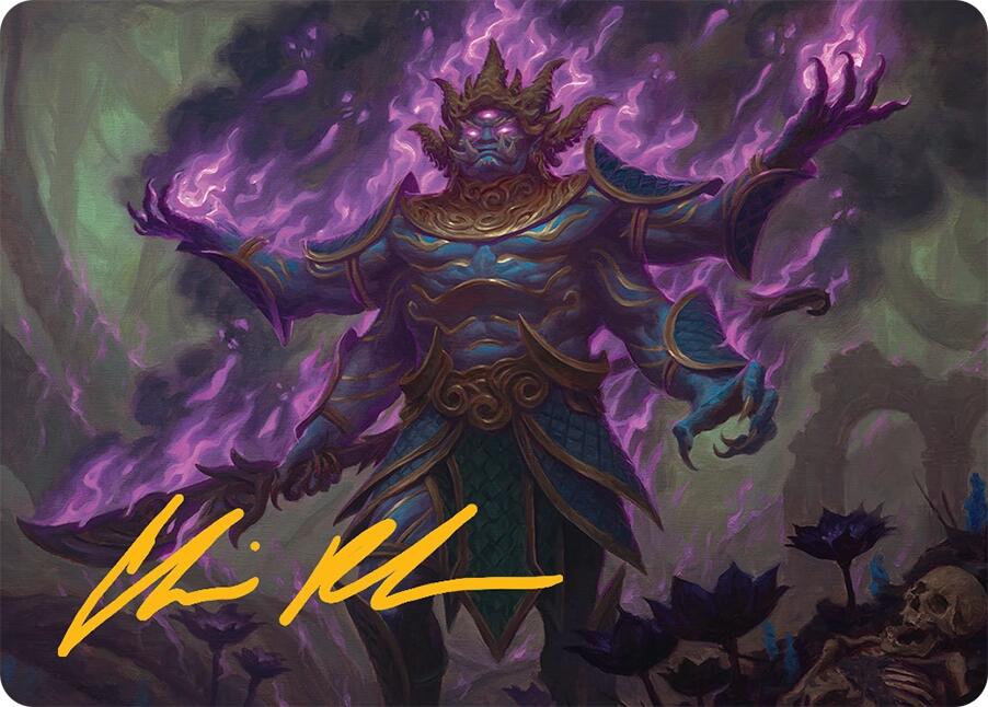 Rot-Curse Rakshasa Art Card (13/54) (Gold-Stamped Signature) [Tarkir: Dragonstorm Art Series] | Clutch Gaming