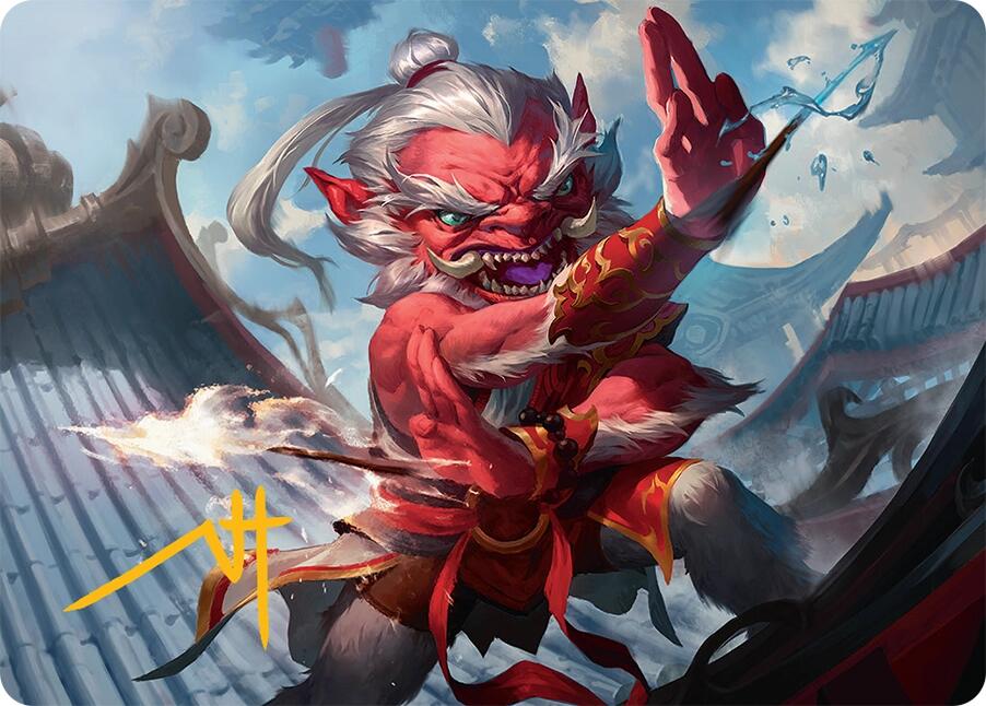 Devoted Duelist Art Card (15/54) (Gold-Stamped Signature) [Tarkir: Dragonstorm Art Series] | Clutch Gaming