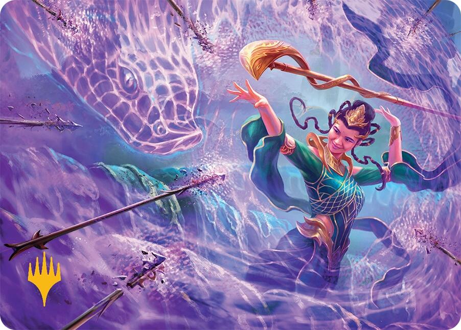 Snakeskin Veil Art Card (19/54) (Gold-Stamped Signature) [Tarkir: Dragonstorm Art Series] | Clutch Gaming