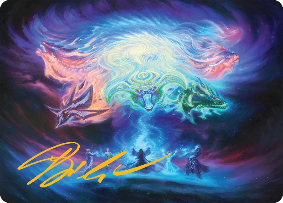 Call the Spirit Dragons Art Card (21/54) (Gold-Stamped Signature) [Tarkir: Dragonstorm Art Series] | Clutch Gaming