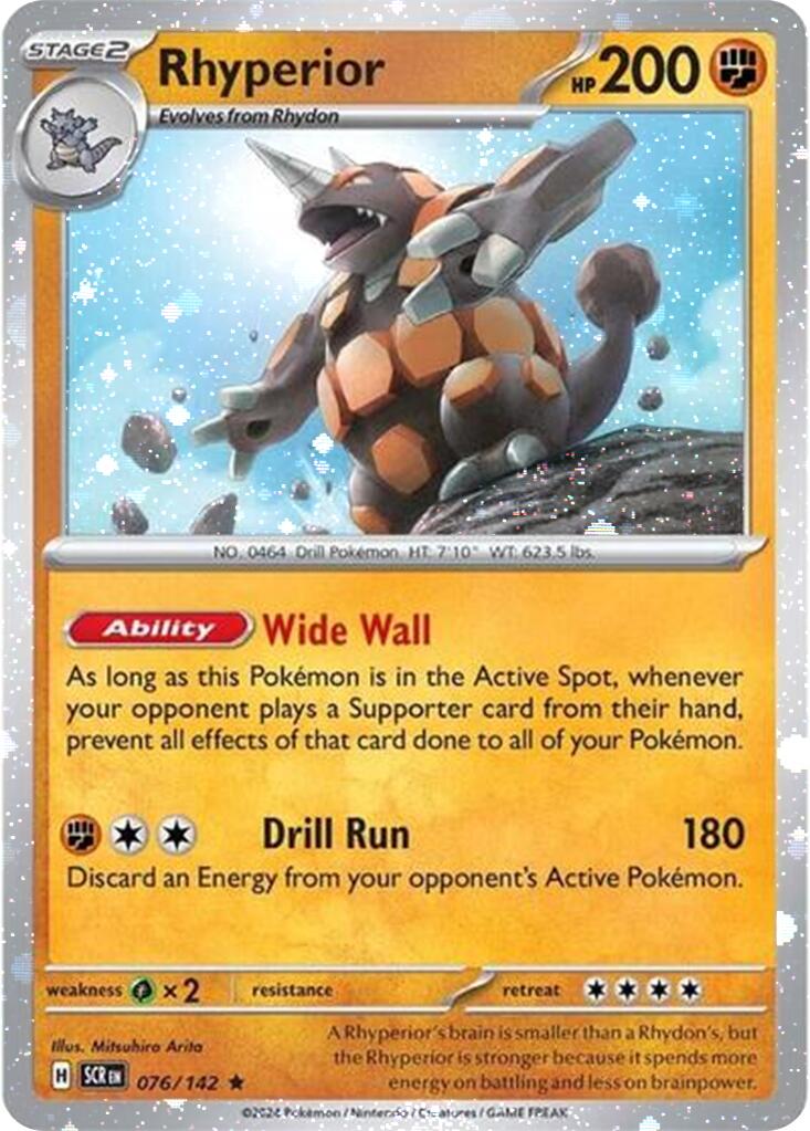 Rhyperior (076/142) (Cosmos Holo) [Scarlet & Violet: Stellar Crown] | Clutch Gaming