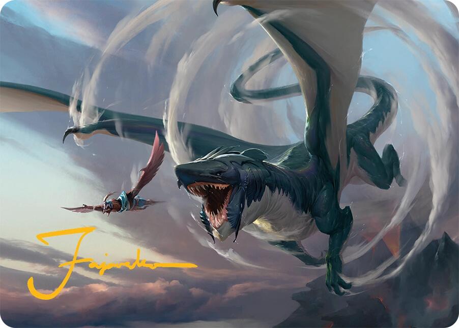 Whirlwing Stormbrood Art Card (27/54) (Gold-Stamped Signature) [Tarkir: Dragonstorm Art Series] | Clutch Gaming