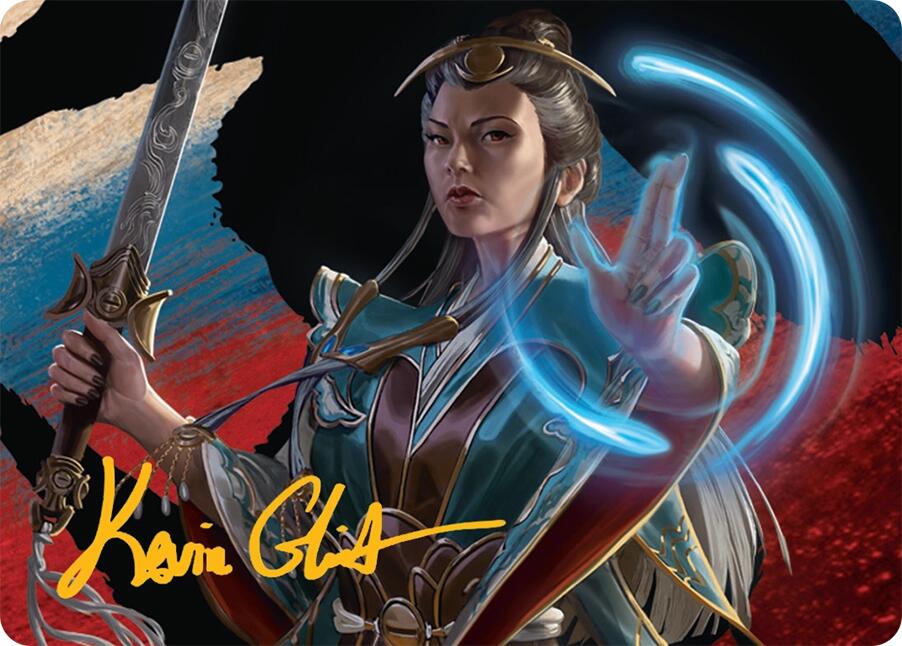 Narset, Jeskai Waymaster Art Card (44/54) (Gold-Stamped Signature) [Tarkir: Dragonstorm Art Series] | Clutch Gaming