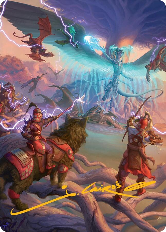All-Out Assault Art Card (50/54) (Gold-Stamped Signature) [Tarkir: Dragonstorm Art Series] | Clutch Gaming