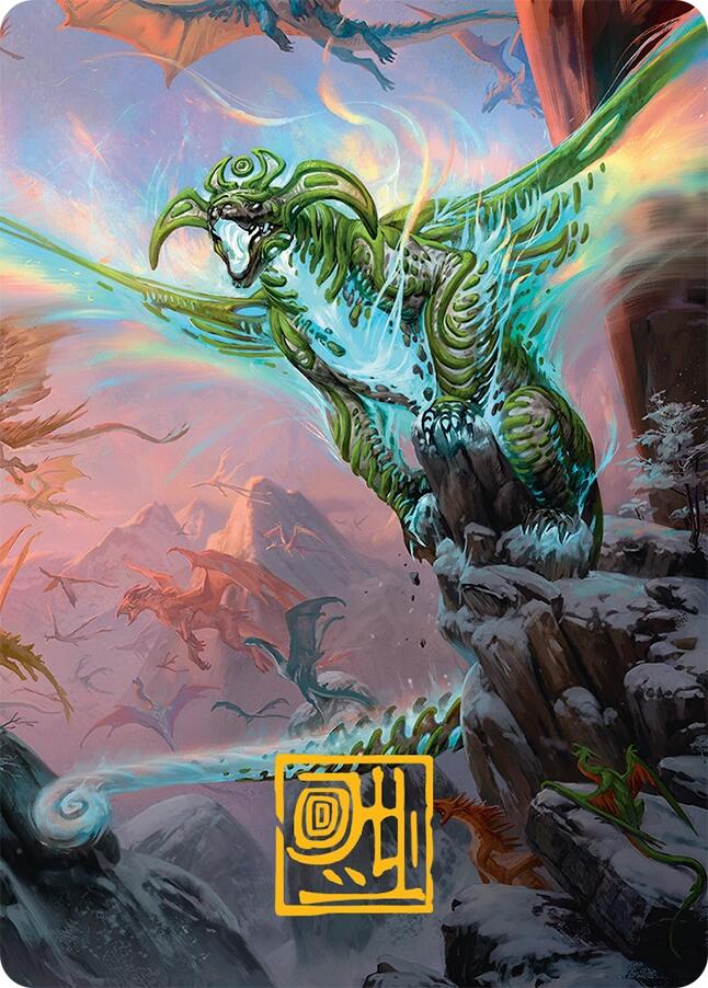 Ureni of the Unwritten Art Card (51/54) (Gold-Stamped Signature) [Tarkir: Dragonstorm Art Series] | Clutch Gaming