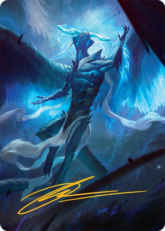 Ugin, Eye of the Storms Art Card (1/54) (Gold-Stamped Signature) [Tarkir: Dragonstorm Art Series] | Clutch Gaming