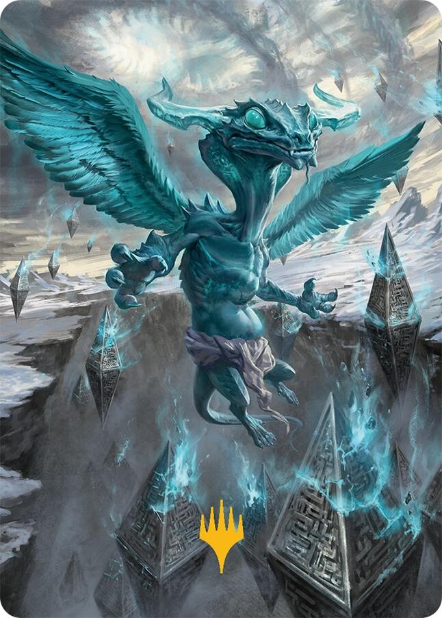 Ugin, Eye of the Storms Art Card (47/54) (Gold-Stamped Signature) [Tarkir: Dragonstorm Art Series] | Clutch Gaming